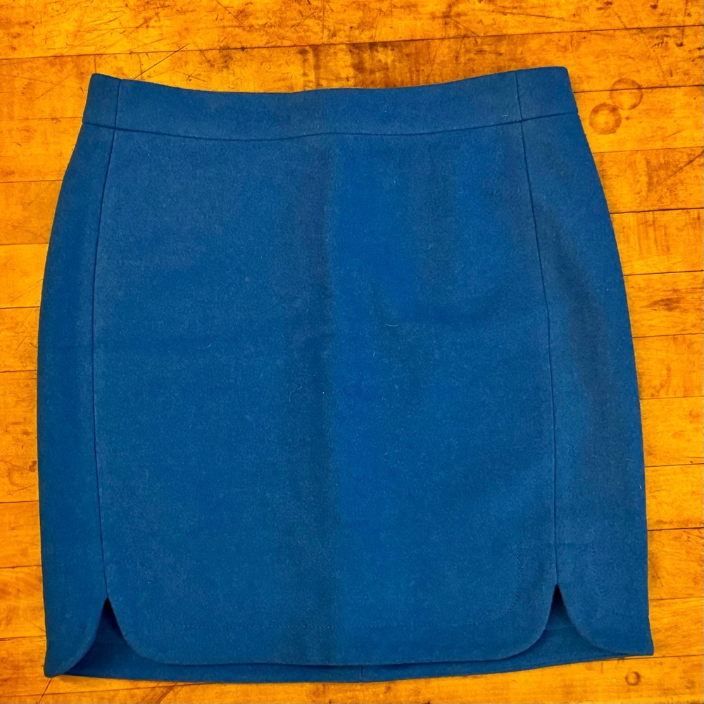 J. Crew Blue Wool Skirt
